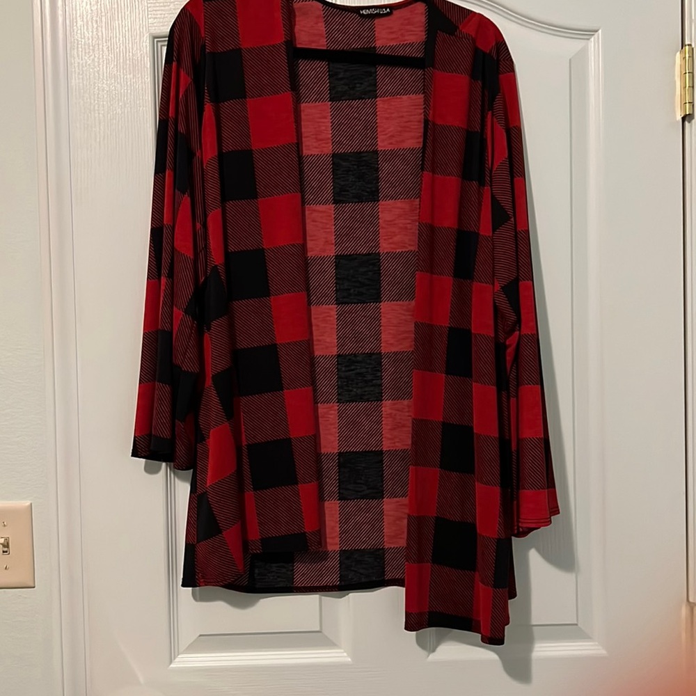 EUC Heimish USA Buffalo Check Cardigan